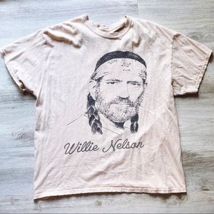 Womens Oversized Willie Nelson Graphic Tee